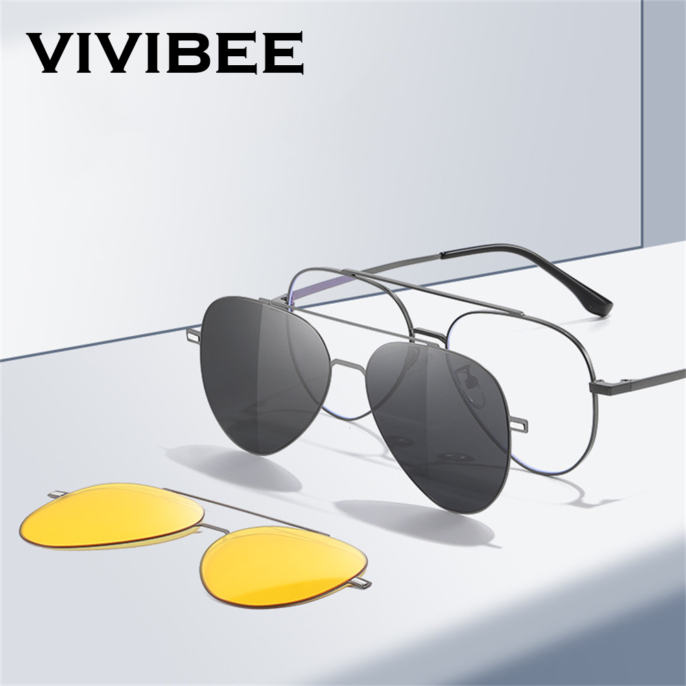 VIVIBEE Kacamata Hitam Klip Te - Sunglasses Aviator Polarized ulasan dan harga